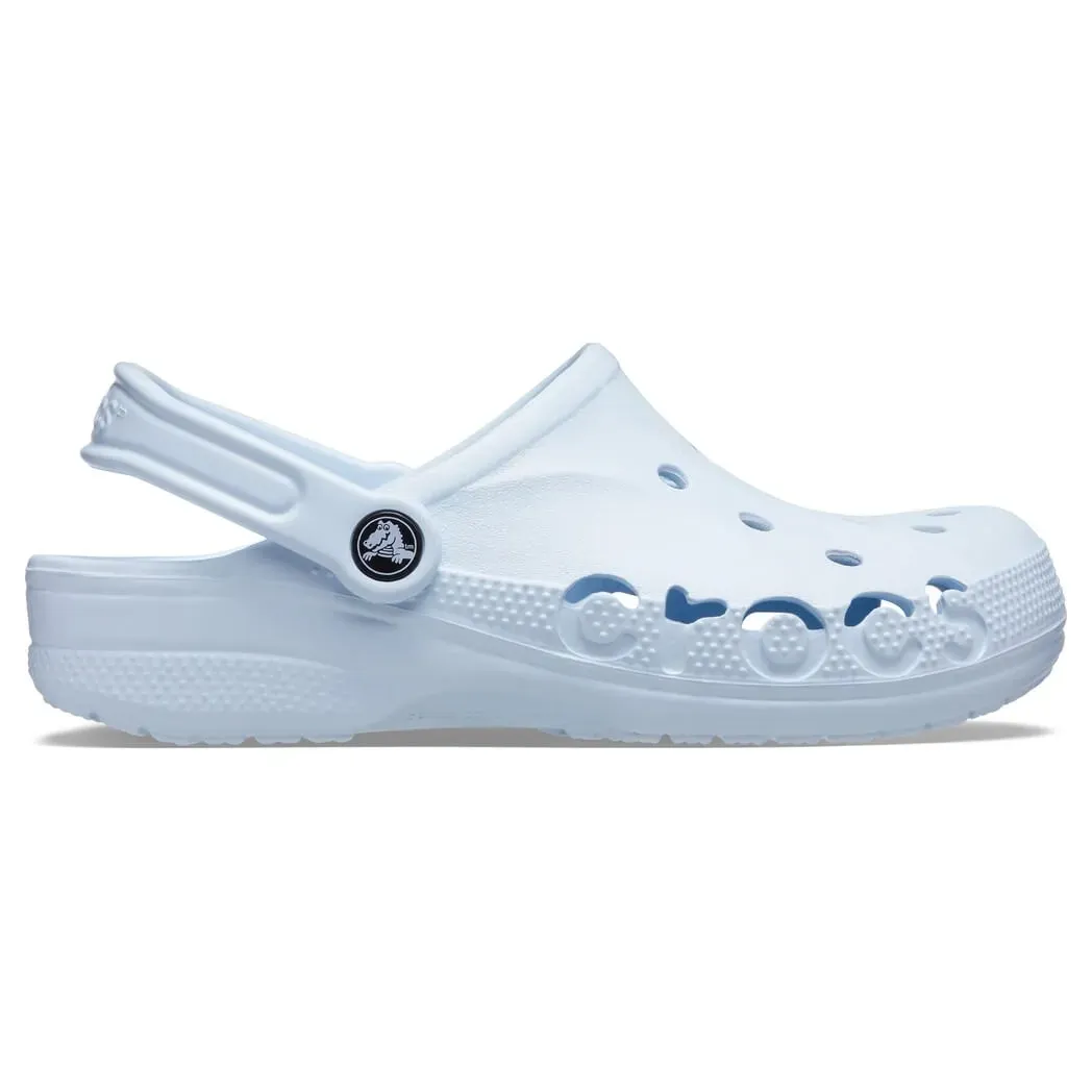 Babuche Crocs feminino casual na cor azul mineral, com tiras de calcanhar e design ventilado